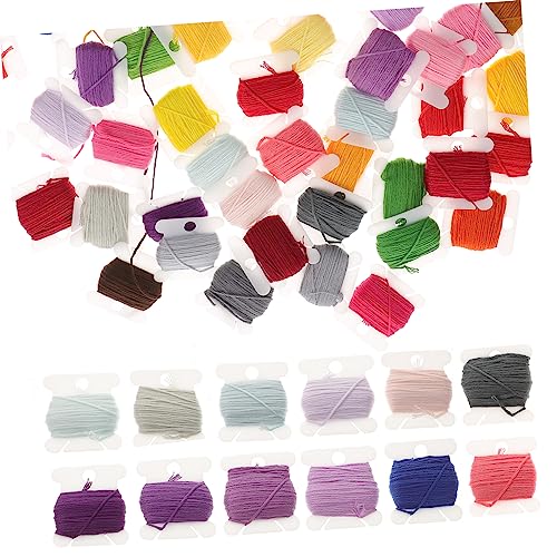 Angoily 1 Packung Sewing Thread Kit Farben Stickgarn für Diy Kreuzstich Maschinen Leicht und Tragbar mit Fadentafel für Einfache Aufbewahrung und Langlebige Materialien von Angoily