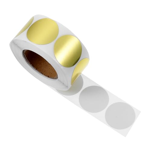 Angoily 1 Rolle 300 Stück runde Aufkleber Gold Etiketten Aufkleber Kratzaufkleber kreis aufkleber scheckheft scrapbbok stickern dekoration party verkleidung Etikettenaufkleber für Angoily 1 Rolle 300 Stück runde Aufkleber Gold Etiketten Aufkleber Kratzaufkleber kreis aufkleber scheckheft scrapbbok stickern dekoration party verkleidung Etikettenaufkleber für von Angoily