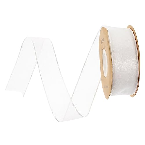 Angoily 1 Rolle 4cm Band Schleife Bänder für Handwerk Hochzeit wickeln Gold seidenband ribbon verpackungen für hausdeko Blumenverpackungsband Geschenkband selber machen Garn Weiß Angoily 1 Rolle 4cm Band Schleife Bänder für Handwerk Hochzeit wickeln Gold seidenband ribbon verpackungen für hausdeko Blumenverpackungsband Geschenkband selber machen Garn Weiß von Angoily