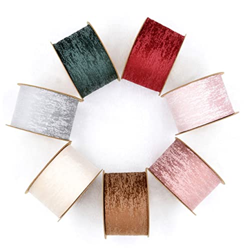 Angoily 1 Rolle Blumen und Geschenkverpackungsmaterialien Stoff Fiesta-Party-Dekorationen mehrfarbig Samtband Band umwickeln Geschenkbänder ein Verpackungsband Partydekoration Handwerk rot von Angoily