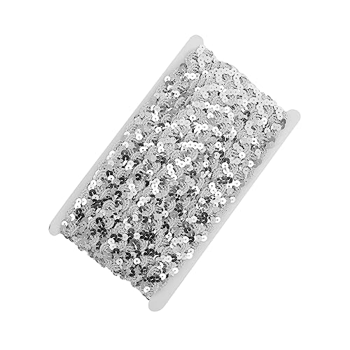 Angoily 1 Rolle Breites Förmiges Pailletten für Diy Bastelarbeiten und Bekleidungsdekoration Silberne Farbe Yards Strapazierfähiges für Hochzeiten und Festliche Verpackungen Angoily 1 Rolle Breites Förmiges Pailletten für Diy Bastelarbeiten und Bekleidungsdekoration Silberne Farbe Yards Strapazierfähiges für Hochzeiten und Festliche Verpackungen von Angoily