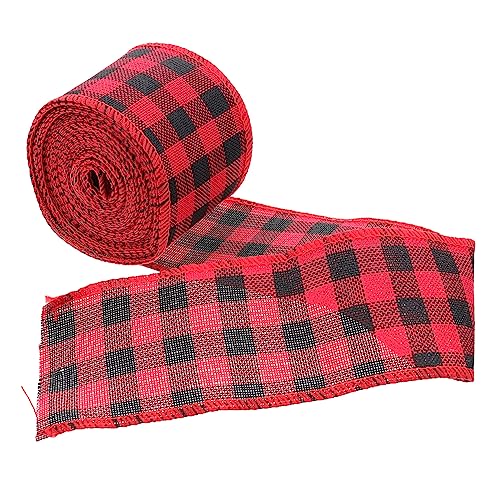 Angoily 1 Rolle Breites Plaid Geschenkband mit Drahtkante Lange Dekoband für Diy Bastelprojekte und Festtagsverpackungen Angoily 1 Rolle Breites Plaid Geschenkband mit Drahtkante Lange Dekoband für Diy Bastelprojekte und Festtagsverpackungen von Angoily