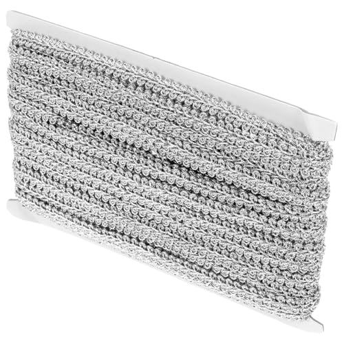 Angoily 1 Rolle Bühnenkleidspitze Bestickt Spitzenbänder Zum Basteln Nähen Zubehör Kleid Dekorative Spitzenarbeit Blaue Spitze Für Spitzenstoff Stoffspitze Silver Polyester von Angoily