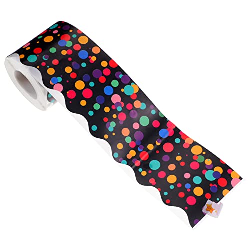 Angoily 1 Rolle Bunte Tupfenaufkleber Dekoration Abnehmbares Randpapier Cartoon-randaufkleber Bordürenbesatz Cartoon Pinnwand Grenze Festival-accessoires Grenzpapier Kupferplattenaufkleber von Angoily