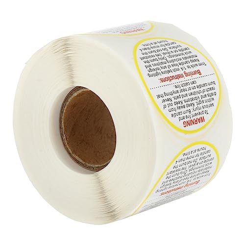 Angoily 1 Rolle Candle Safety Decals Selbstklebende Wasserdichte Warnaufkleber für Kerzenbehälter für Dekorative und Informative Zwecke für Verschiedene Oberflächen und Anwendungen Angoily 1 Rolle Candle Safety Decals Selbstklebende Wasserdichte Warnaufkleber für Kerzenbehälter für Dekorative und Informative Zwecke für Verschiedene Oberflächen und Anwendungen von Angoily