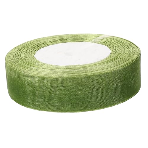 Angoily 1 Rolle Chiffonband Rotes Samtband Banner Roségoldband Individuelle Dekobänder Zum Basteln Chiffon Organzaband Satinband Goldenes Band Rotes Band Sackleinen Grünes Nylon von Angoily