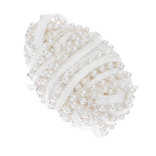 Angoily 1 Rolle Diy Perlenspitze für Kleidung Yards Weißes Spitzenband mit Perlen für Taschen und Dekorationen für Maternity Wear und Kinderkleidung Diy Projekte und Schmuckgestaltung von Angoily