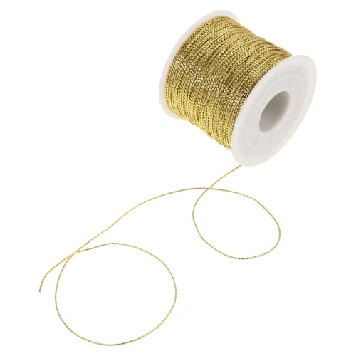 Angoily 1 Rolle Farbiger Gold- und Silberfaden Goldseilband Schnüre Goldschnur hängend dünn Kabel bastelschnur geschenkband Verschlussbänder für Kekstüten Seil das Haustier Golden Angoily 1 Rolle Farbiger Gold- und Silberfaden Goldseilband Schnüre Goldschnur hängend dünn Kabel bastelschnur geschenkband Verschlussbänder für Kekstüten Seil das Haustier Golden von Angoily