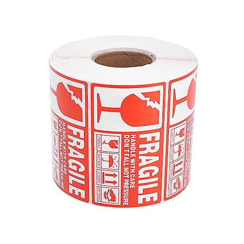 Angoily 1 Rolle Fragile Aufkleber Rot Weiß Selbstklebende Versandetiketten für Zerbrechliche Warnhinweise für und Transport Angoily 1 Rolle Fragile Aufkleber Rot Weiß Selbstklebende Versandetiketten für Zerbrechliche Warnhinweise für und Transport von Angoily