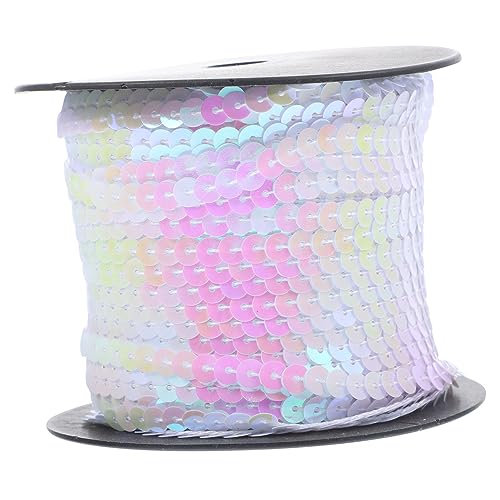 Angoily 1 Rolle Fransenbesatz mit Quasten Spitze zum Basteln Paillettenband trimmen Lametta sewing accessories glitter basteln Paillettenverzierungen für Kleidung Kreis Pailletten PVC Weiß Angoily 1 Rolle Fransenbesatz mit Quasten Spitze zum Basteln Paillettenband trimmen Lametta sewing accessories glitter basteln Paillettenverzierungen für Kleidung Kreis Pailletten PVC Weiß von Angoily