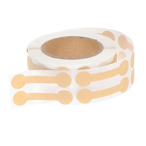Angoily 1 Rolle Geschenkanhänger-aufkleber Schild Schmucketiketten Praktisch Halskette Blanko-preisaufkleber Für Schmuck Khaki Kraftpapier von Angoily