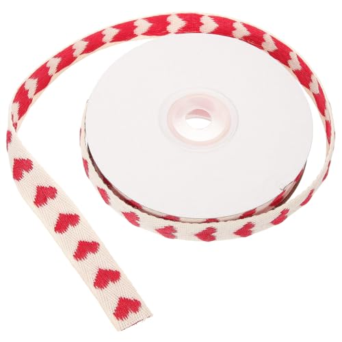Angoily 1 Rolle Geschenkband Für Den Täglichen Gebrauch Band Zum Verpacken Herzen Schleifen Zum Verpacken Valentinstag Bänder Zum Basteln Paketband Polyester Baumwolle von Angoily