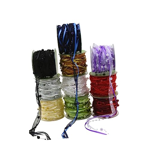 Angoily 1 Rolle Geschenkband Hochzeitsdekor Zubehör Seide Dekorationen Blumen- weihnachten party Festliche Dekoration dekoratives Perlenband Piyester-Gurtbänder für Partys Black Angoily 1 Rolle Geschenkband Hochzeitsdekor Zubehör Seide Dekorationen Blumen- weihnachten party Festliche Dekoration dekoratives Perlenband Piyester-Gurtbänder für Partys Black von Angoily