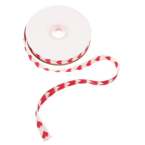Angoily 1 Rolle Geschenkzubehör Band zum Verpacken Herzen Bänder zum Basteln Paketband Multifunktions-Bastelband verschleißfestes Geschenkband Stoffband Polyester Baumwolle Angoily 1 Rolle Geschenkzubehör Band zum Verpacken Herzen Bänder zum Basteln Paketband Multifunktions-Bastelband verschleißfestes Geschenkband Stoffband Polyester Baumwolle von Angoily