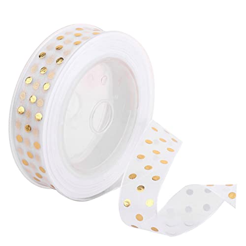 Angoily 1 Rolle Glitzerndes Punktband für Hochwertiges DIY Geschenkband mit Runder Punktmusterung für Partydekoration und Bastelprojekte Weiß mit Silberpunkten Angoily 1 Rolle Glitzerndes Punktband für Hochwertiges DIY Geschenkband mit Runder Punktmusterung für Partydekoration und Bastelprojekte Weiß mit Silberpunkten von Angoily