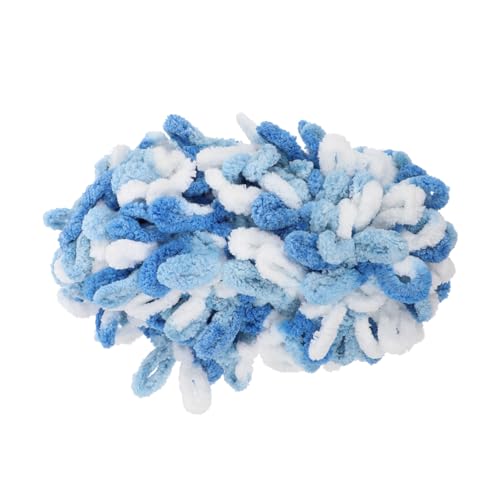 Angoily 1 Rolle Handgestrickte Garn Garne häkeln handgestrickte Wolle DIY wollgarn grobes Baumwollgarn Häkelgarn Strickmaterial Polyestergarn Webgarn Strickfaden 100% Polyesterfaser Blau von Angoily