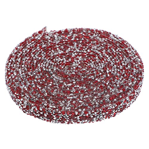 Angoily 1 Rolle Heißer Schmelze Rückenkleber -strassstein Klebrig Diamant Weiß Strassband Selbstklebende Strassstreifen Scrapbooking Farbe Handwerk Strass Rot Heißschmelzkleber von Angoily