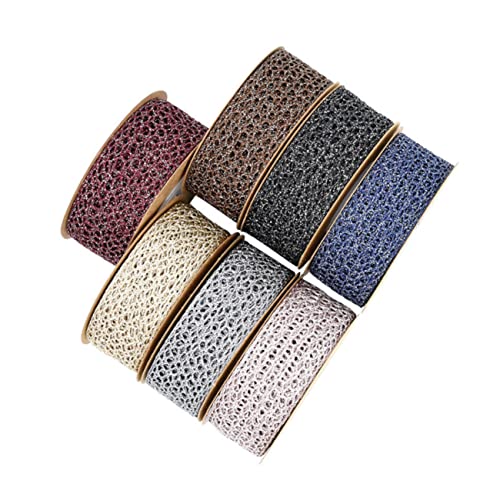 Angoily 1 Rolle Hohles Polyester Gewebtes Silbernes Seiden Mesh Band für Diy Verpackungen Hochzeitsornamente und Schleifen Tiefkaffee Yards für Schmuckherstellung Scrapbooking und Angoily 1 Rolle Hohles Polyester Gewebtes Silbernes Seiden Mesh Band für Diy Verpackungen Hochzeitsornamente und Schleifen Tiefkaffee Yards für Schmuckherstellung Scrapbooking und von Angoily