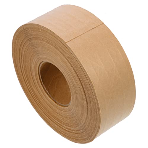 Angoily 1 Rolle Klebeband aus Kraftpapier Verpackungsklebeband aus Papier wickeln Packband mit Abroller klebrig Klebstoff packing tape paketband Verpackungszubehör Versandklebeband Coffee von Angoily