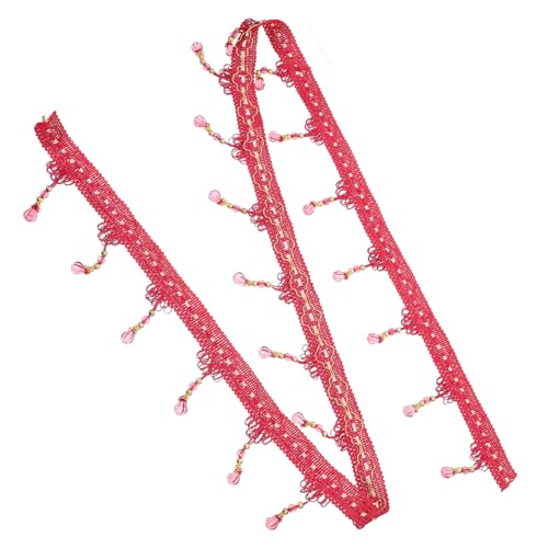 Angoily 1 Rolle Kristallperlen hängen Perlen Quasten Quastendekoration Randmaterial zum Nähen Randverkleidung Quaste zum Nähen von Kleidung Fransenbesatz für Gardinen Stoff rot Angoily 1 Rolle Kristallperlen hängen Perlen Quasten Quastendekoration Randmaterial zum Nähen Randverkleidung Quaste zum Nähen von Kleidung Fransenbesatz für Gardinen Stoff rot von Angoily