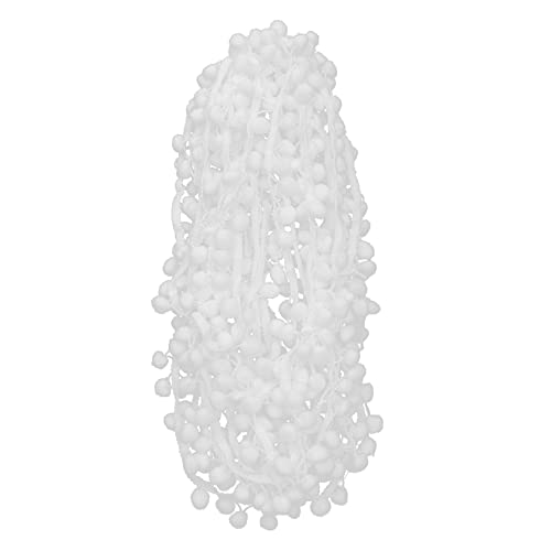 Angoily 1 Rolle Kunsthandwerk Borte mit Pom Poms Yards Weiße Diy Dekoration für Vorhänge Tischdecken und Bastelprojekte Vielseitig Einsetzbar von Angoily