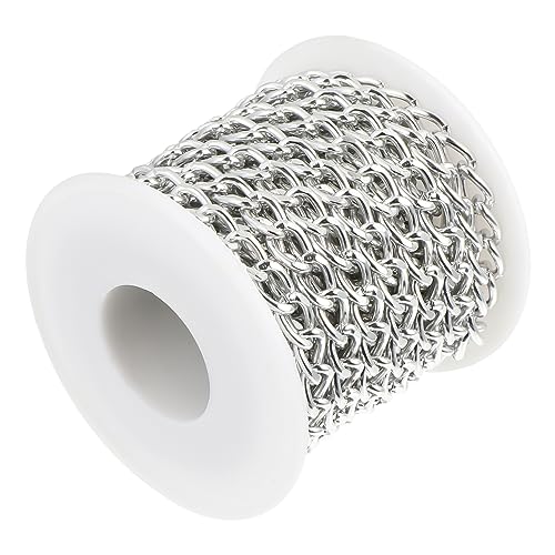Angoily 1 Rolle Metallkette für Schmuck Taschen Aluminiumkette für Diy Projekte Leicht Robust zum Basteln von Accessoires Dekorationen für Gestalten Angoily 1 Rolle Metallkette für Schmuck Taschen Aluminiumkette für Diy Projekte Leicht Robust zum Basteln von Accessoires Dekorationen für Gestalten von Angoily