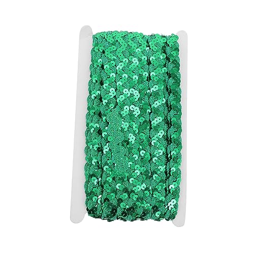 Angoily 1 Rolle Pailletten -gurtband Fransen Zum Nähen Paillettenbandbesatz Handwerk Perlen Hochzeit Funkeln Paillettenband Nähen Textilbänder Polyester Grün Zufällige Farbe von Angoily