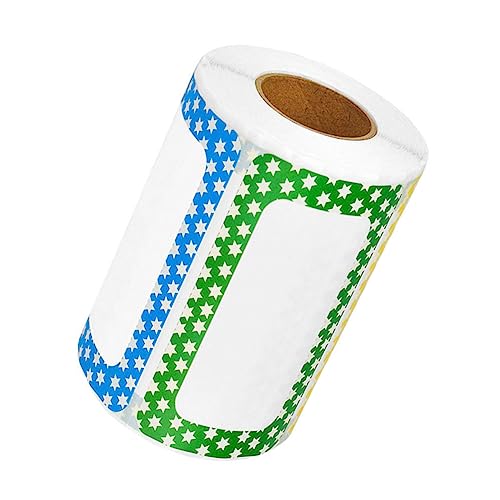 Angoily 1 Rolle Personalisierte Name Tag Sticker mit Buntem Selbstklebende Beschreibbare Etiketten für Schule Zuhause und Büro Einfach Ablösbar für Kennzeichnung von Objekten und von Angoily