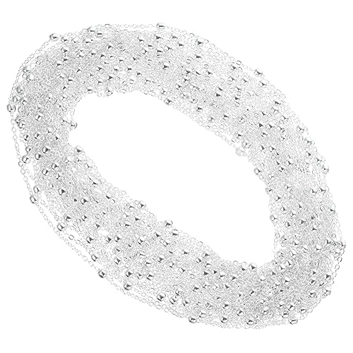 Angoily 1 Rolle Rolle Kugelkette Perlen-Kit gießen Verlängerungsketten für Halsketten Stand damenhalskette armkette Klammer schmuck DIY Haarnadelkette dünne Halskettenkette Kupfer Silver von Angoily