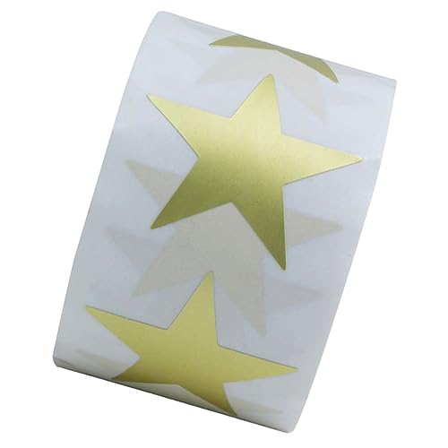 Angoily 1 Rolle Rollende Goldene Sternaufkleber Selbstklebende Belohnungssticker für Schule und Bastelprojekte Leicht und Platzsparend für Scrapbooking und Dekoration Angoily 1 Rolle Rollende Goldene Sternaufkleber Selbstklebende Belohnungssticker für Schule und Bastelprojekte Leicht und Platzsparend für Scrapbooking und Dekoration von Angoily