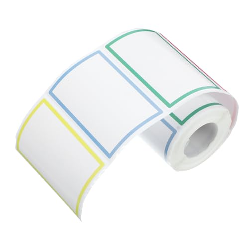 Angoily 1 Rolle Selbstklebende Namensetiketten Aufkleber für Klassifizierung Papieretiketten Individuell Beschriftbar pro für Zuhause und Büroorganisation von Angoily