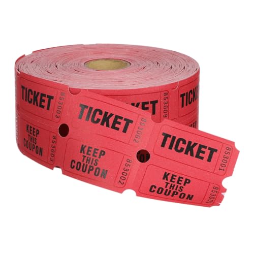 Angoily 1 Rolle Spielticket Rote Tickets Eintrittskarten Für Veranstaltungen Auktionstickets Los Tickets Etiketten Karten Für Party Etiketten Für Veranstaltungstickets Hochzeit Papier von Angoily