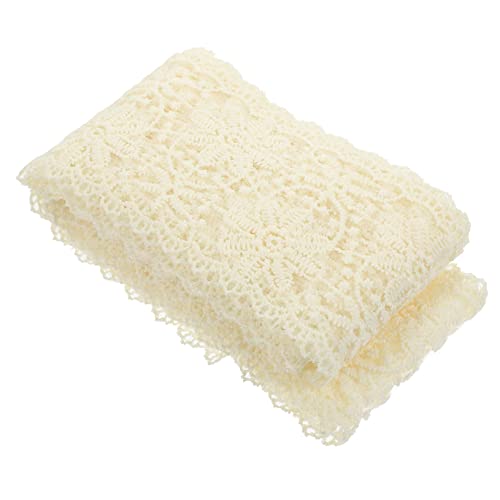 Angoily 1 Rolle Stickerei Spitze Bestickt Hochzeit Spitzenbesatz Für Kleid Elegant Braut Nähen Bastelspitze Rockkragen Spitzenband Spitzenstoff Dekorativer Nähstoff Milchseide Beige von Angoily