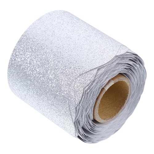 Angoily 1 Rolle Tafel-Rand-Aufkleber deko Randbesatzpapier Grenzabziehbild Tafelrandbesatz Festival-Accessoires Bulletin-Board-Versorgung Bulletin-Zubehör Festival-Grenzpapier Silver Angoily 1 Rolle Tafel-Rand-Aufkleber deko Randbesatzpapier Grenzabziehbild Tafelrandbesatz Festival-Accessoires Bulletin-Board-Versorgung Bulletin-Zubehör Festival-Grenzpapier Silver von Angoily