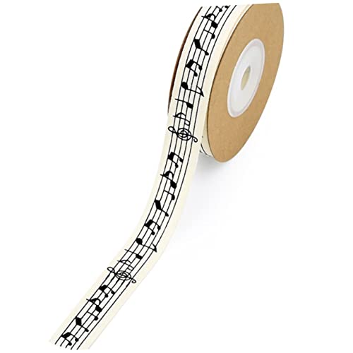 Angoily 1 Rolle Verpackungsbänder aus Stoff Dekorationen Herstellung dünn Basteln Baumwollband mit Musikmuster Baumwollband für Partydekoration geripptes Band Verpackungsband für Blumen Angoily 1 Rolle Verpackungsbänder aus Stoff Dekorationen Herstellung dünn Basteln Baumwollband mit Musikmuster Baumwollband für Partydekoration geripptes Band Verpackungsband für Blumen von Angoily