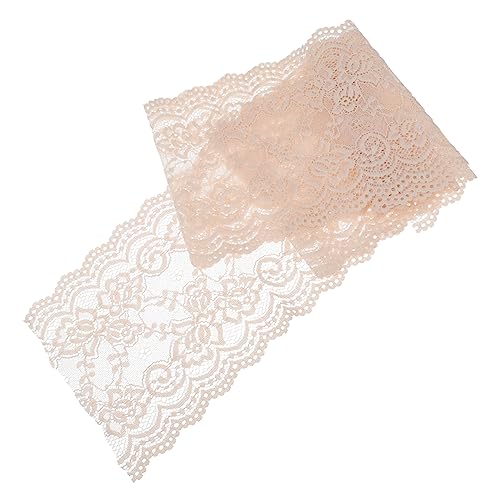 Angoily 1 Rolle Weiche Stretch -Spitzenspitze handwerklicher Spitzenbesatz dehnbares Spitzenband Blumen- Blumenmuster Spitzenband Vintage-Spitzenbesatz Nylon Beige von Angoily