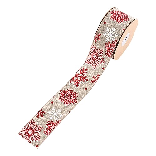 Angoily 1 Rolle Weihnachtsband Party Weihnachtsbänder Dekoration Weihnachtsbaumband Hessisches Band Weiß Sackleinenband Hängend Urlaub Weihnachtsfeiertagsband Dünn Groß Blau Schleife von Angoily