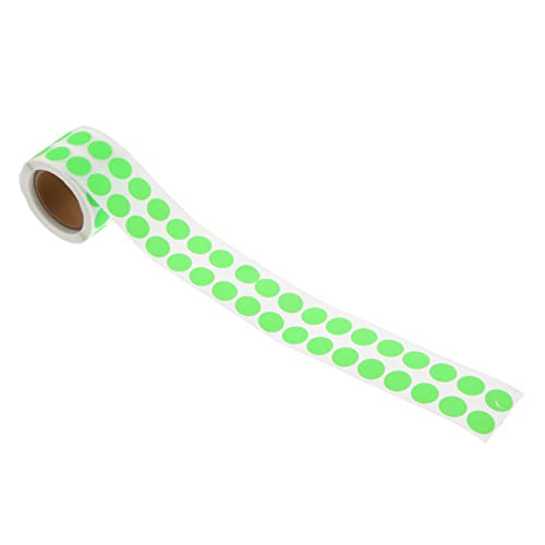 Angoily 1 Rolle fluoreszierende Aufkleber scrapbooking sticker scrapbook stickers Klebeetiketten geschenkpaket stickbild Kreis Punkt Dot -Aufkleber kreative tagebuchaufkleber Papier Green von Angoily