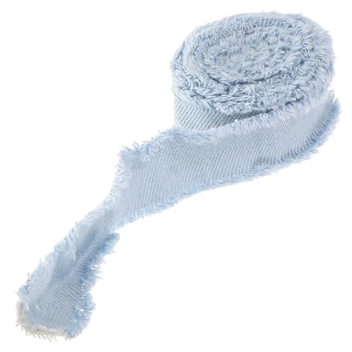 Angoily 1 Rolle seidenband ribbon ripsband Geschenkbandrolle handwerkskunst Handwerksband Geschenkschleifband Partyband Band zum Nähen Schneidbares Bastelband Kuchenband Polyester Sky-blue von Angoily