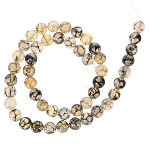 Angoily 1 Saite Agate Naturstein Perlen Runde DIY Schmuckzubehör Schwarze Dzi Drachenvenen Perlen für Halskette und Armband Lose Kunsthandwerk pro Strang Angoily 1 Saite Agate Naturstein Perlen Runde DIY Schmuckzubehör Schwarze Dzi Drachenvenen Perlen für Halskette und Armband Lose Kunsthandwerk pro Strang von Angoily
