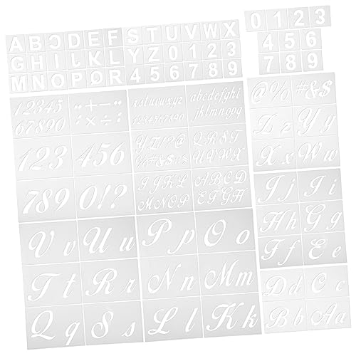 Angoily 1 Satz Alphanumerische Vorlage Alphabet Malvorlagen Schablonen zum Basteln wiederverwendbar malen Schablonen Buchstaben Zahlenbuchstaben zum Basteln das Haustier von Angoily