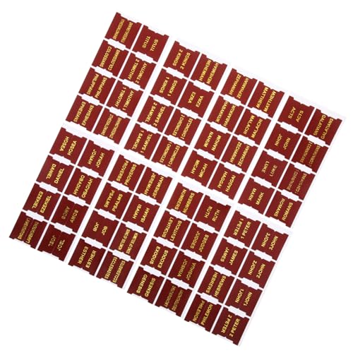 Angoily 1 Satz Bibel-Lederetikett Index Studie Bibelregisterkarten Bibel-Etiketten-Tabs Buchregisterkarten klein biblische Markierungen Bibel liefert Mini-Bibel-Tabs Coffee von Angoily