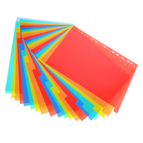 Angoily 1 Satz Binder Dividers mit Farbigen Trennblättern für Notizbücher und Lose Ordner für Berichte Präsentationen und Tagebücher Schnelle und Einfache Organisation Angoily 1 Satz Binder Dividers mit Farbigen Trennblättern für Notizbücher und Lose Ordner für Berichte Präsentationen und Tagebücher Schnelle und Einfache Organisation von Angoily