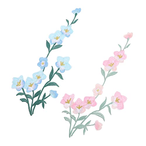 Angoily 1 Satz Blumenform Aufbügel Patches Diy Stickerei Aufnäher Für Kleidung Langlebige Und Praktische Applikationen Für Modeaccessoires Und Handarbeiten 2 Stück von Angoily