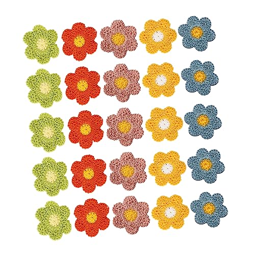 Angoily 1 Satz Blumenform Patches Zum Aufnähen Diy Applikationen Für Kleidung Langlebige Und Farbenfrohe Dekorationen Für Bastelprojekte Und Reparaturen 25 Stück von Angoily