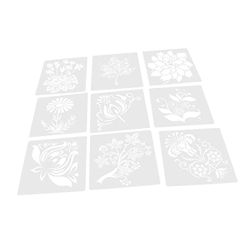 Angoily 1 Satz Blumenmuster Schablone Wanddekor Schablonen für Malerei Wiederverwendbare Pet Materialien für Erwachsene Angoily 1 Satz Blumenmuster Schablone Wanddekor Schablonen für Malerei Wiederverwendbare Pet Materialien für Erwachsene von Angoily