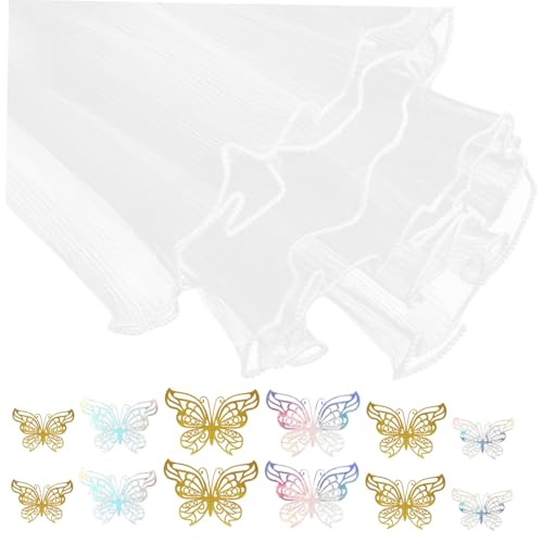 Angoily 1 Satz Blumenverpackungsset Hochzeit Blumenstrauß aus Packpapier groß für Blumenverpackung mit Schmetterlingen Blumenverpackung mit Perlen Blumenwickelstrauß Blumenwickelnetz Garn von Angoily