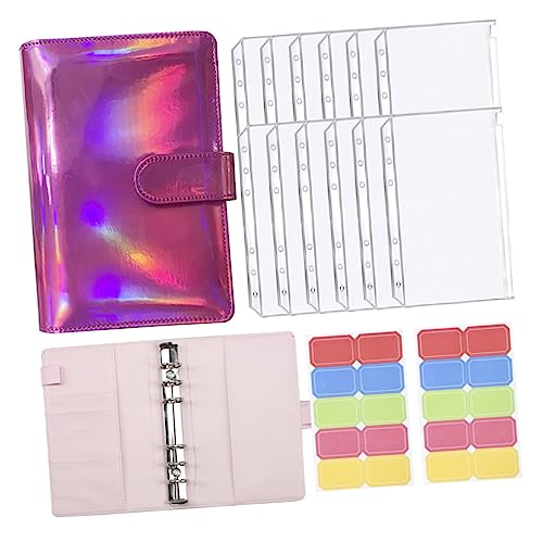 Angoily 1 Satz Budget Binder mit Klarsichtumschlägen Geldspar Organizer für Haushaltsplanung Flexibles Ringbuch für Dokumente Reisefreundlich für Geldumschläge und Wichtige Unterlagen von Angoily