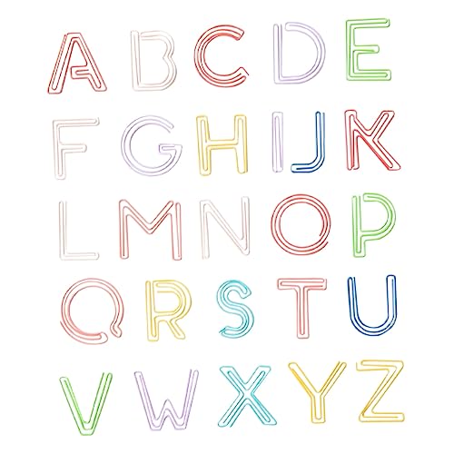 Angoily 1 Satz Bunte Buchstabenclips Kreative Lesezeichen Und Büroklammern Für Büro Und Schule Für Studenten Und Bücherliebhaber Langlebig Und 52 Stück Angoily 1 Satz Bunte Buchstabenclips Kreative Lesezeichen Und Büroklammern Für Büro Und Schule Für Studenten Und Bücherliebhaber Langlebig Und 52 Stück von Angoily