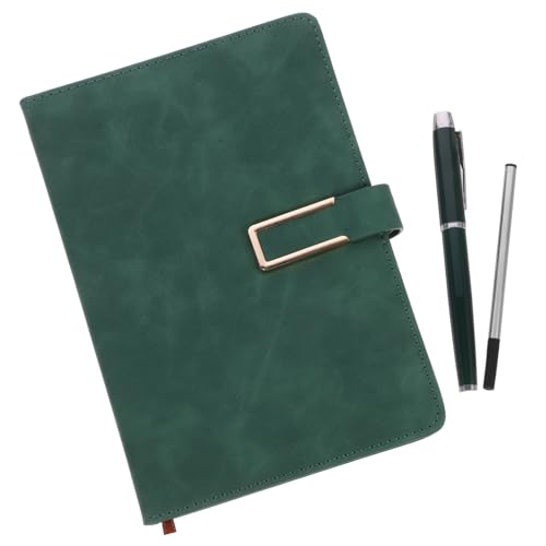 Angoily 1 Satz Business Notepad Set Memoboard Reisenotizbuch Notizbuch für Geschäftsschreiben Arbeiter Notizbuch Notizblock für Bürokonferenzen Planungsbuch Papier Green von Angoily